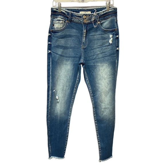 KanCan Denim - NEW Kancan high rise distressed cropped jeans womens 30